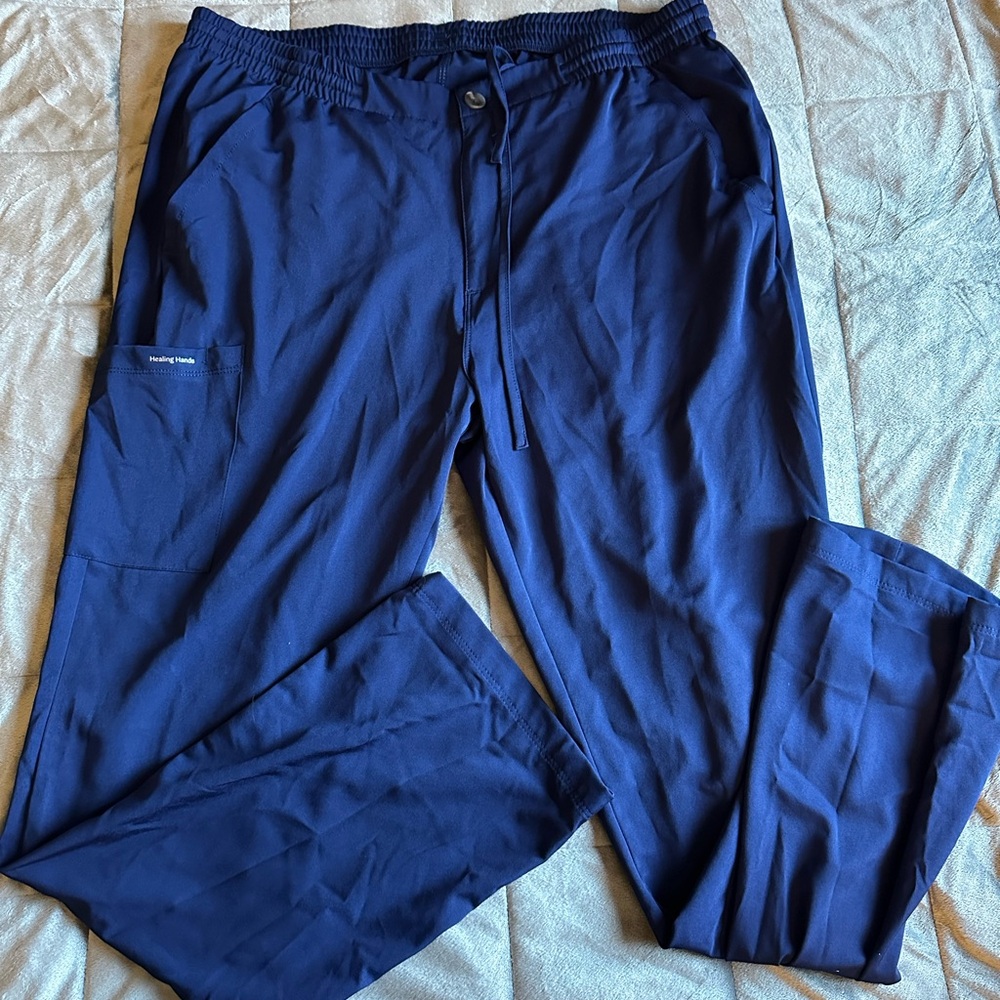 Healing Hands Navy Blue Women's Pants
